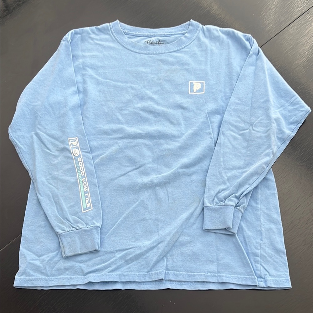 Kids “Primitive” Blue Long Sleeve Shirt